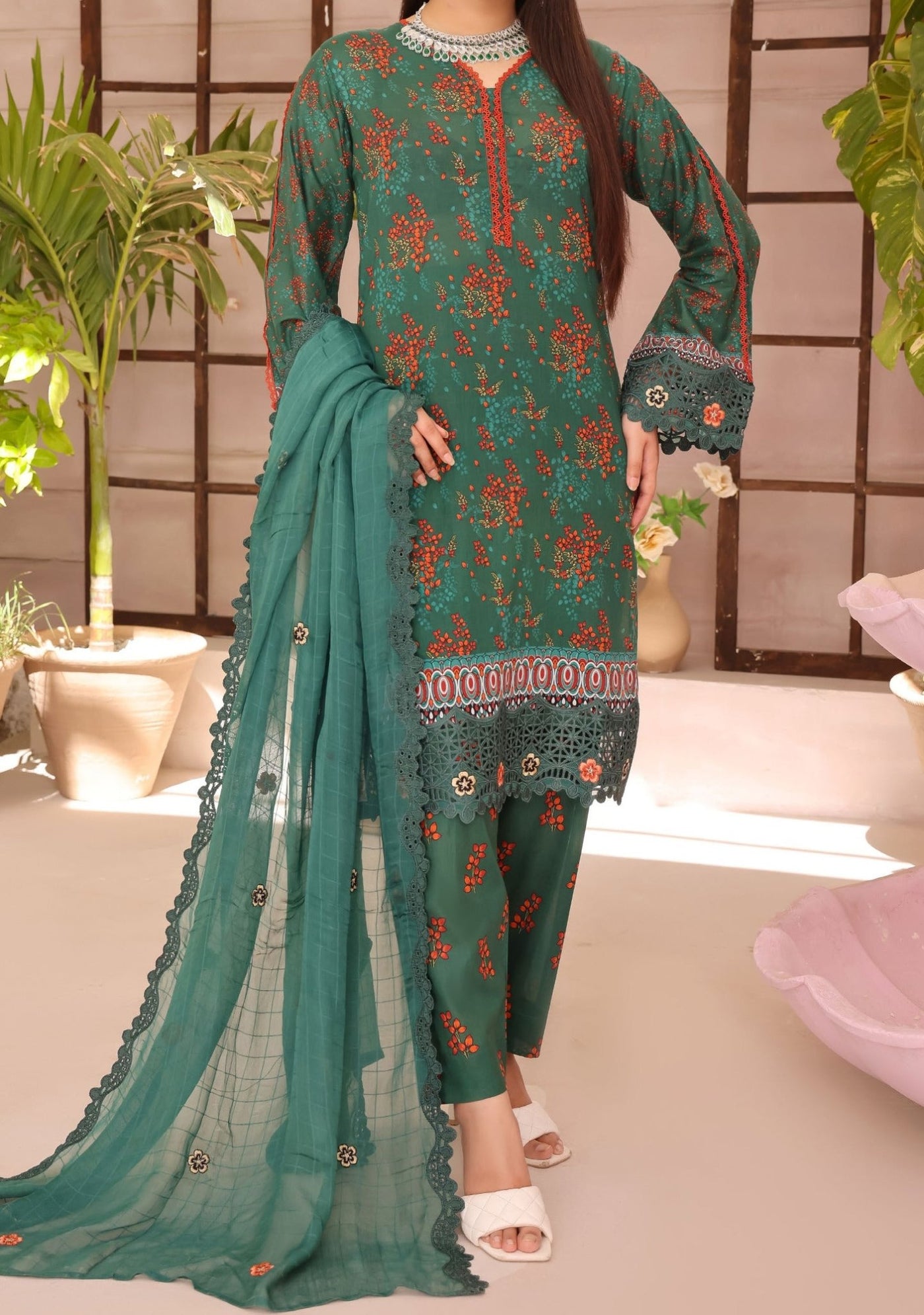 Bin Hameed Simra Embroidered Chikankari Lawn Dress - db25822