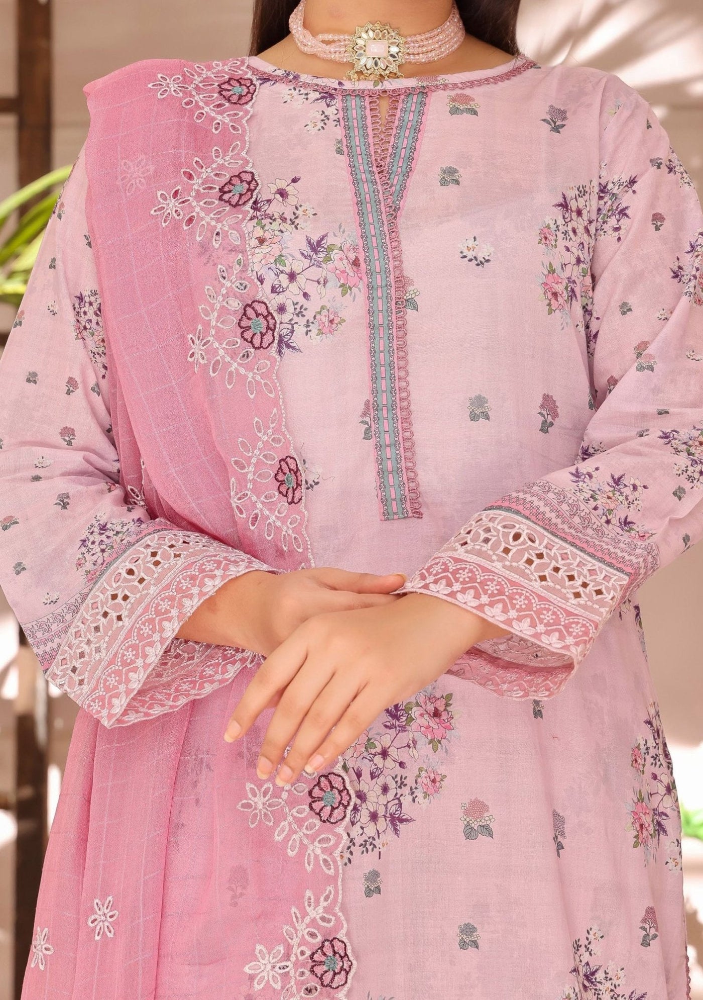 Bin Hameed Simra Embroidered Chikankari Lawn Dress - db25819