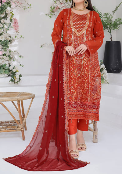 Bin Hameed Suffha Luxury Embroidered Chiffon Dress - db26666