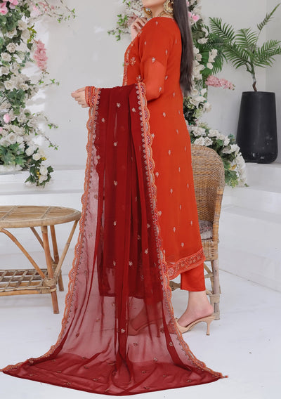 Bin Hameed Suffha Luxury Embroidered Chiffon Dress - db26666