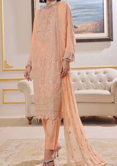 Bin Hameed Zaib Luxury Embroidered Chiffon Dress - db29949
