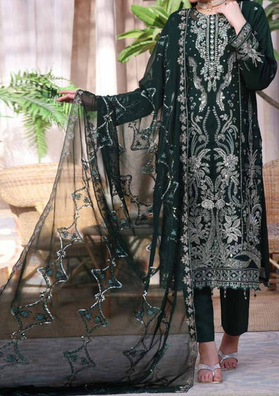 Bin Hameed Zalfaa Luxury Embroidered Chiffon Dress - db27852