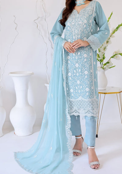 Bin Hameed Zhikar Luxury Embroidered Chiffon Dress - db27930