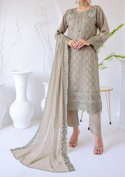 Bin Hameed Zhikar Luxury Embroidered Chiffon Dress - db27933