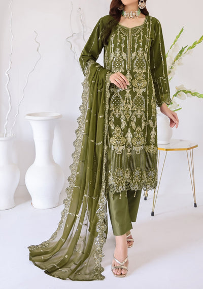 Bin Hameed Zhikar Luxury Embroidered Chiffon Dress - db27936