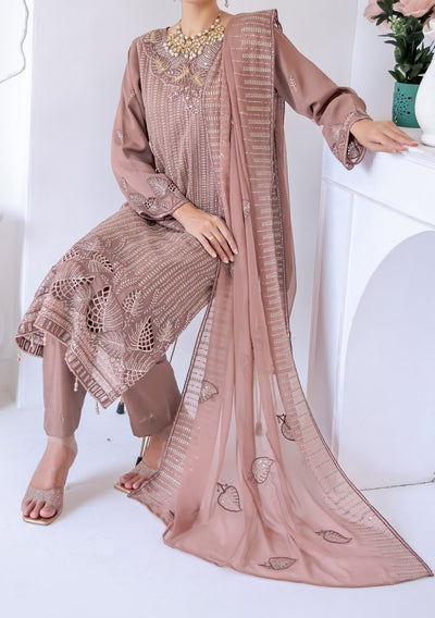 Bin Hameed Zhikar Luxury Embroidered Chiffon Dress - db27935