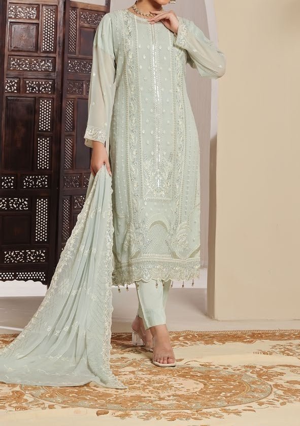 Bin Hameed Ziva Luxury Embroidered Chiffon Dress - db27648