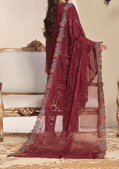 Bin Hameed Ziva Luxury Embroidered Chiffon Dress - db27649