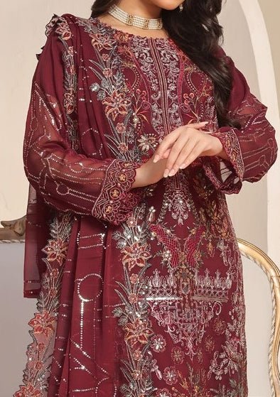 Bin Hameed Ziva Luxury Embroidered Chiffon Dress - db27649