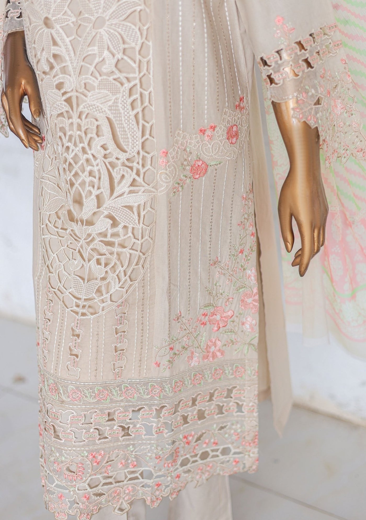 Bin Saeed Ready Made Embroidered Cotton Dress - db27381