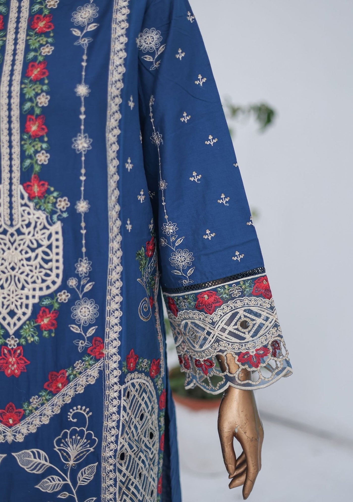 Bin Saeed Ready Made Embroidered Cotton Dress - db27116