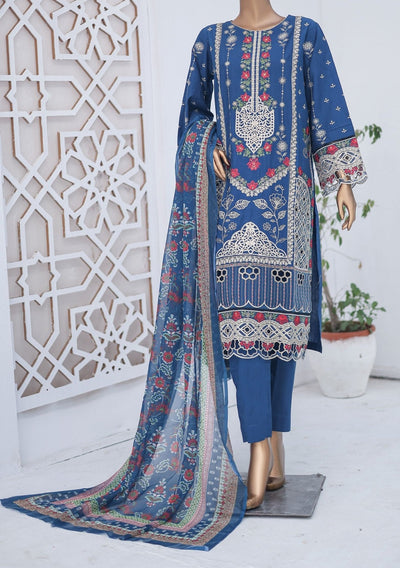 Bin Saeed Ready Made Embroidered Cotton Dress - db27116