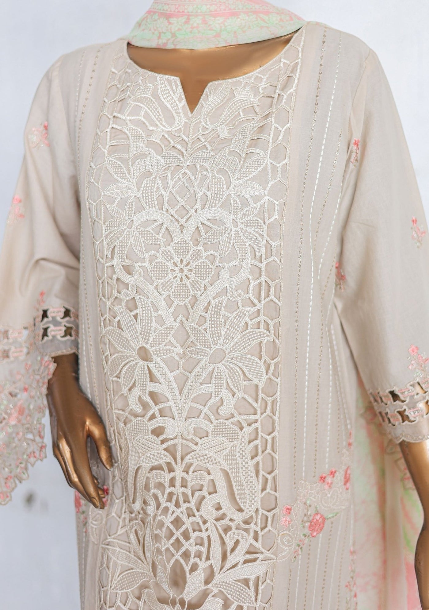 Bin Saeed Ready Made Embroidered Cotton Dress - db27381