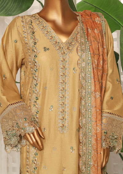 Bin Saeed Ready Made Embroidered Cotton Dress - db29341