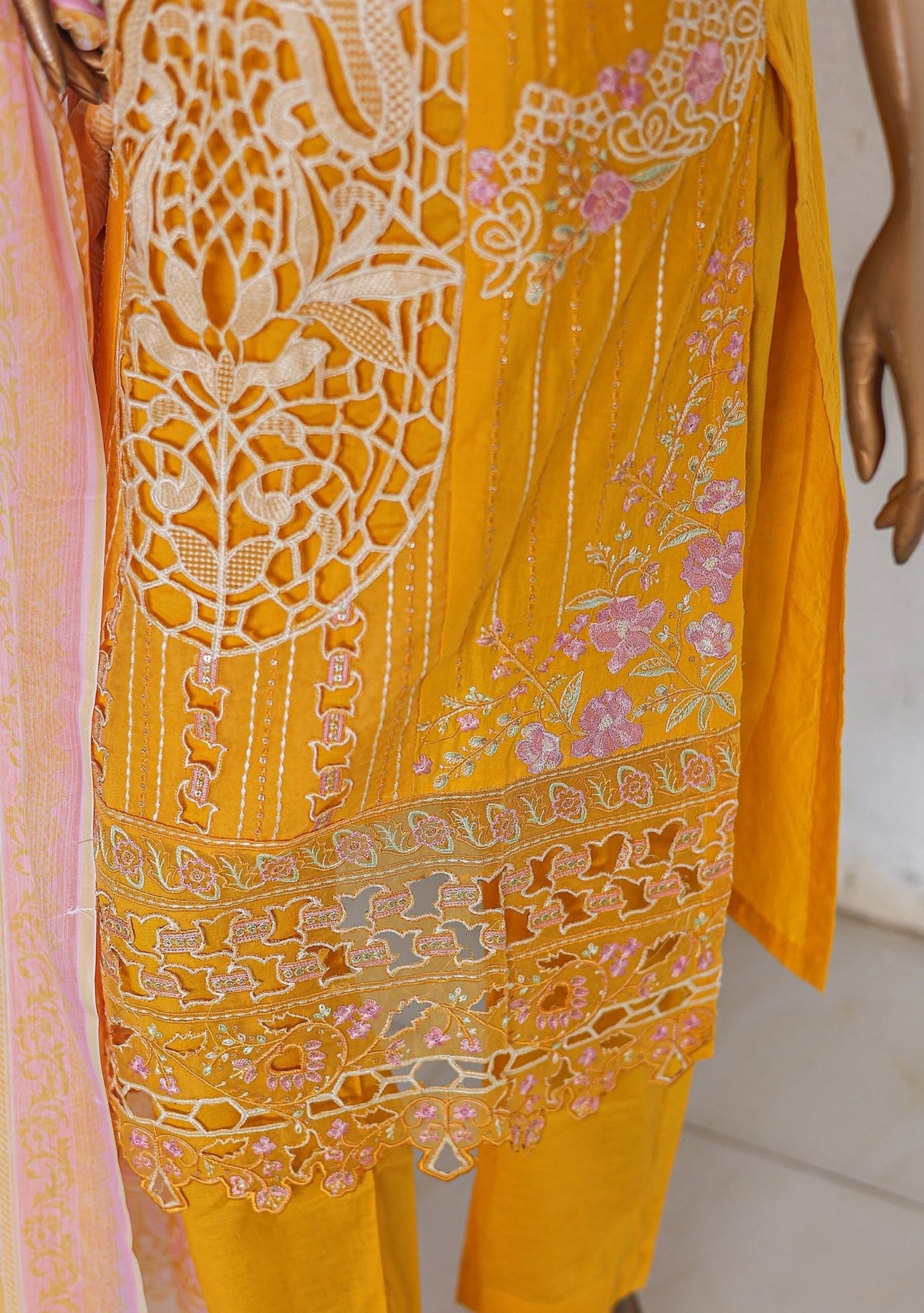 Bin Saeed Ready Made Embroidered Cotton Dress - db27377