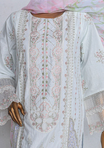 Bin Saeed Ready Made Embroidered Cotton Dress - db27375