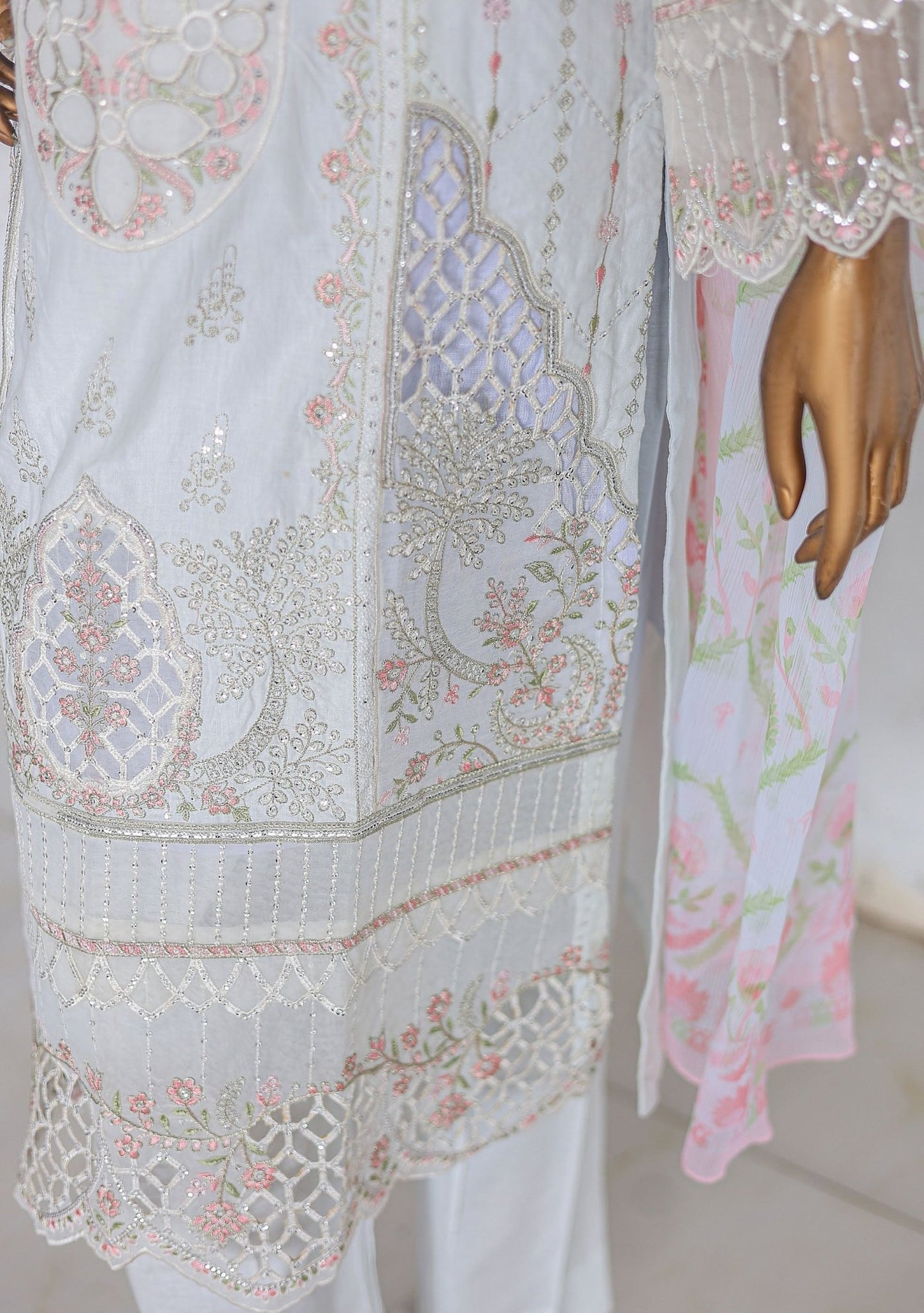 Bin Saeed Ready Made Embroidered Cotton Dress - db27375