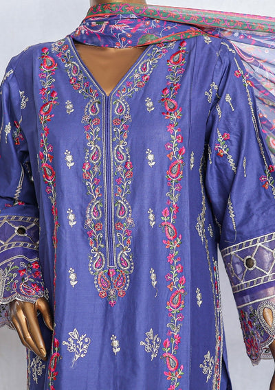 Bin Saeed Ready Made Embroidered Cotton Dress - db27383