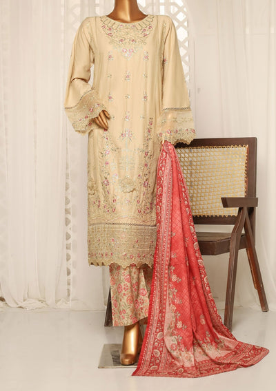 Bin Saeed Ready Made Embroidered Cotton Dress - db29347