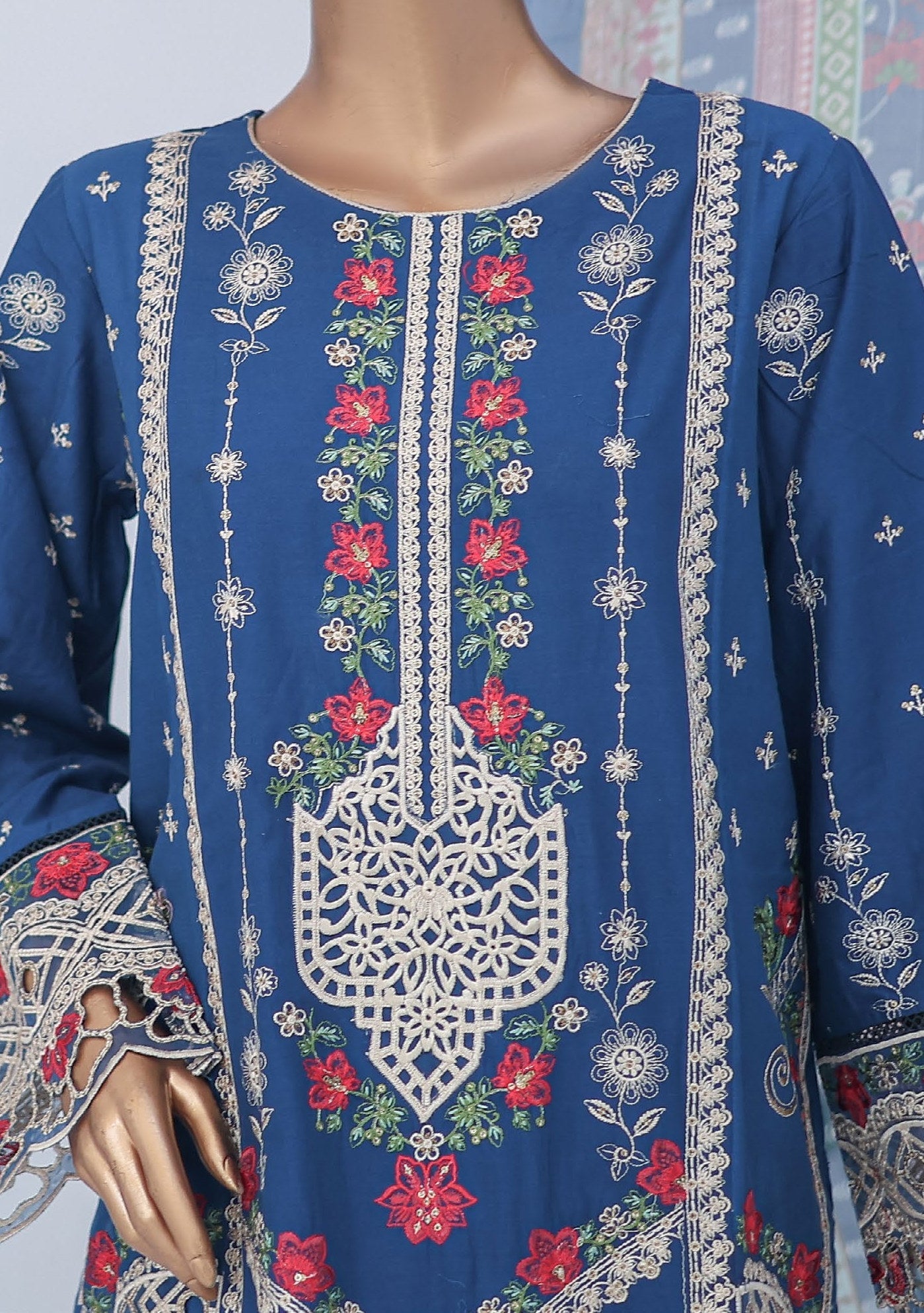 Bin Saeed Ready Made Embroidered Cotton Dress - db27116