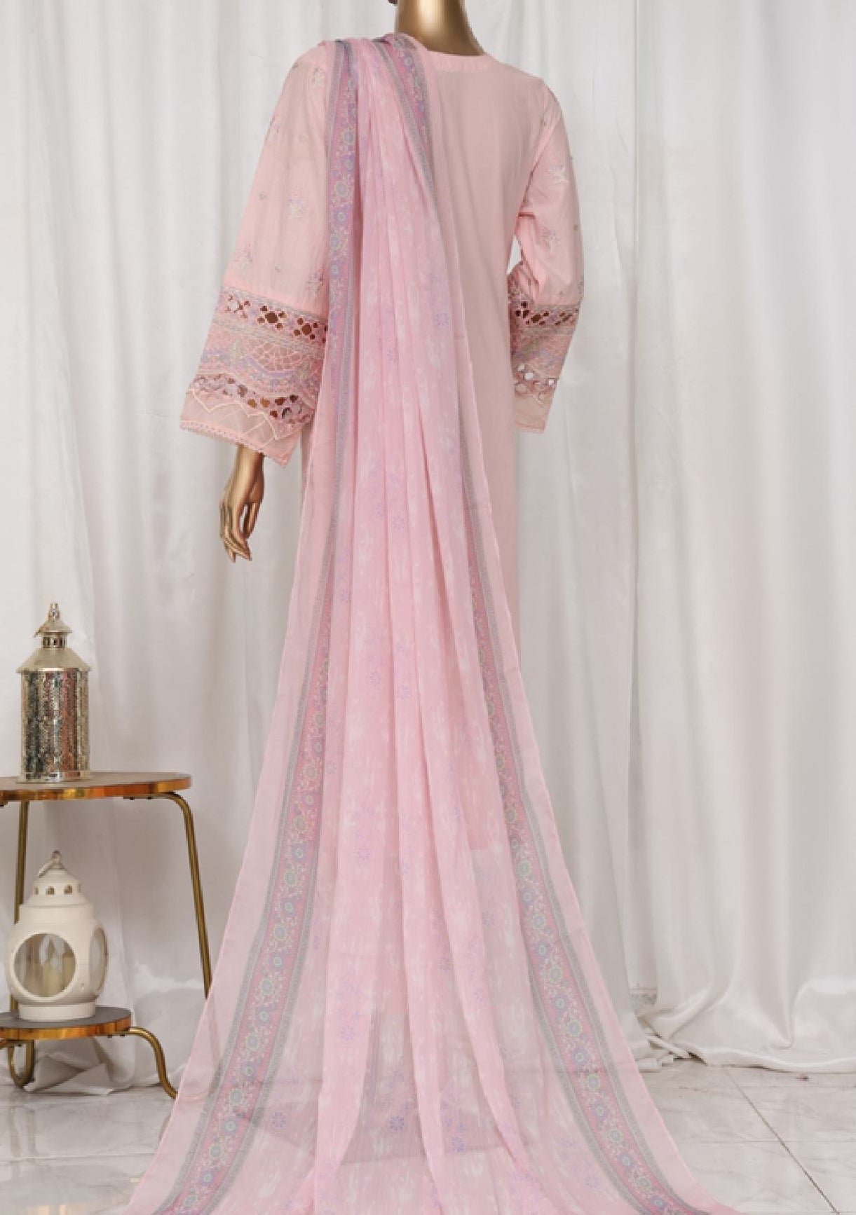 Bin Saeed Ready Made Embroidered Cotton Dress - db28742