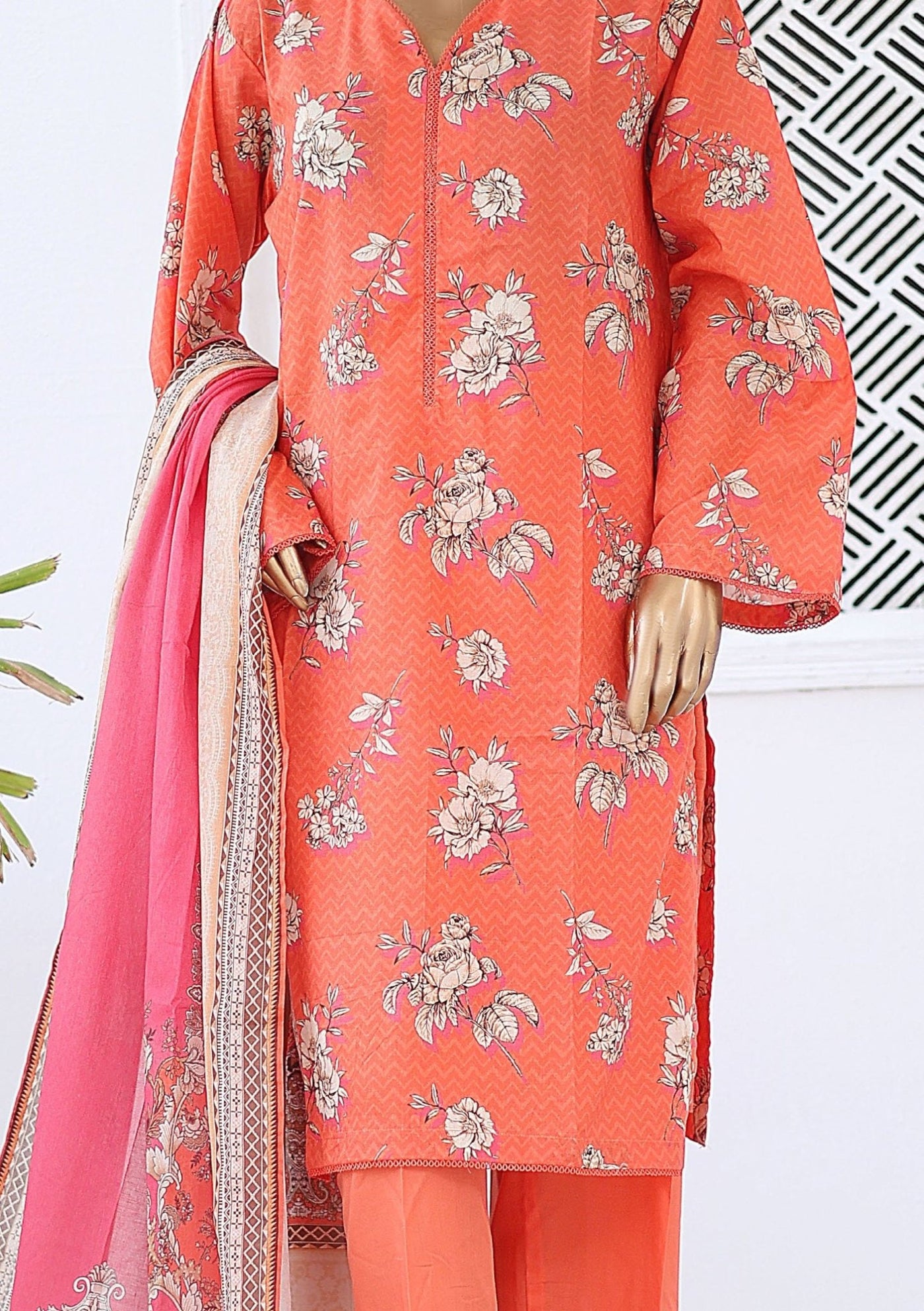 Bin Saeed Ready Made Printed Lawn Dress - db26240