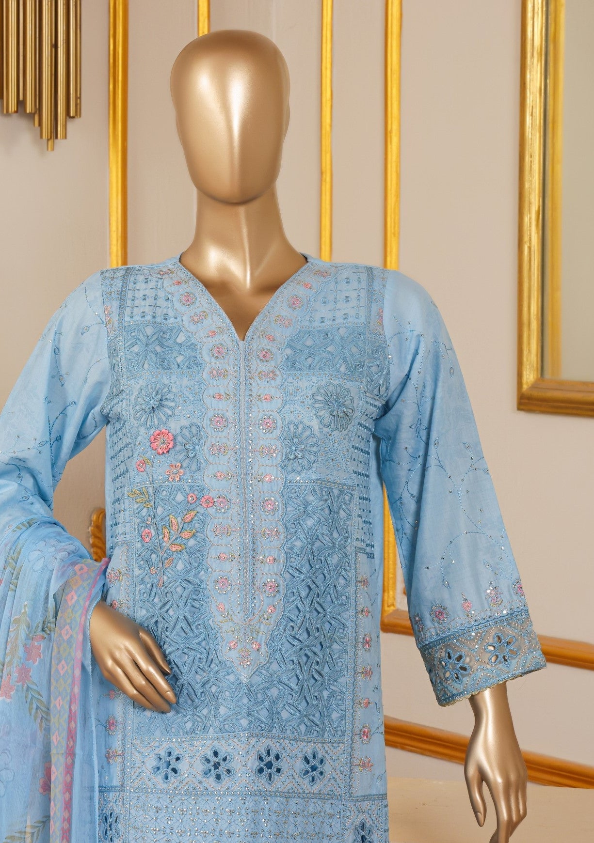 Bin Saeed Readymade Luxury Embroidered Lawn - db29801