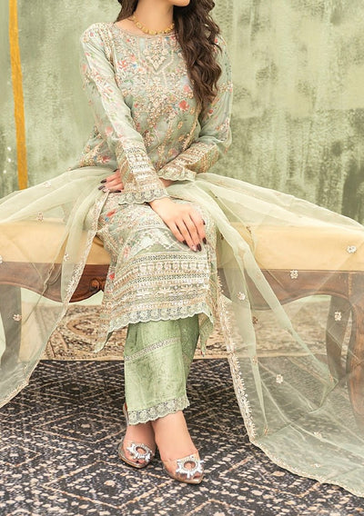 Bint - E - Noor Eshaline Embroidered Organza Dress - db29916