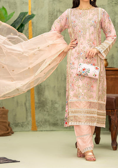 Bint - E - Noor Eshaline Embroidered Organza Dress - db29918