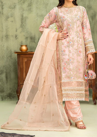 Bint - E - Noor Eshaline Embroidered Organza Dress - db29918