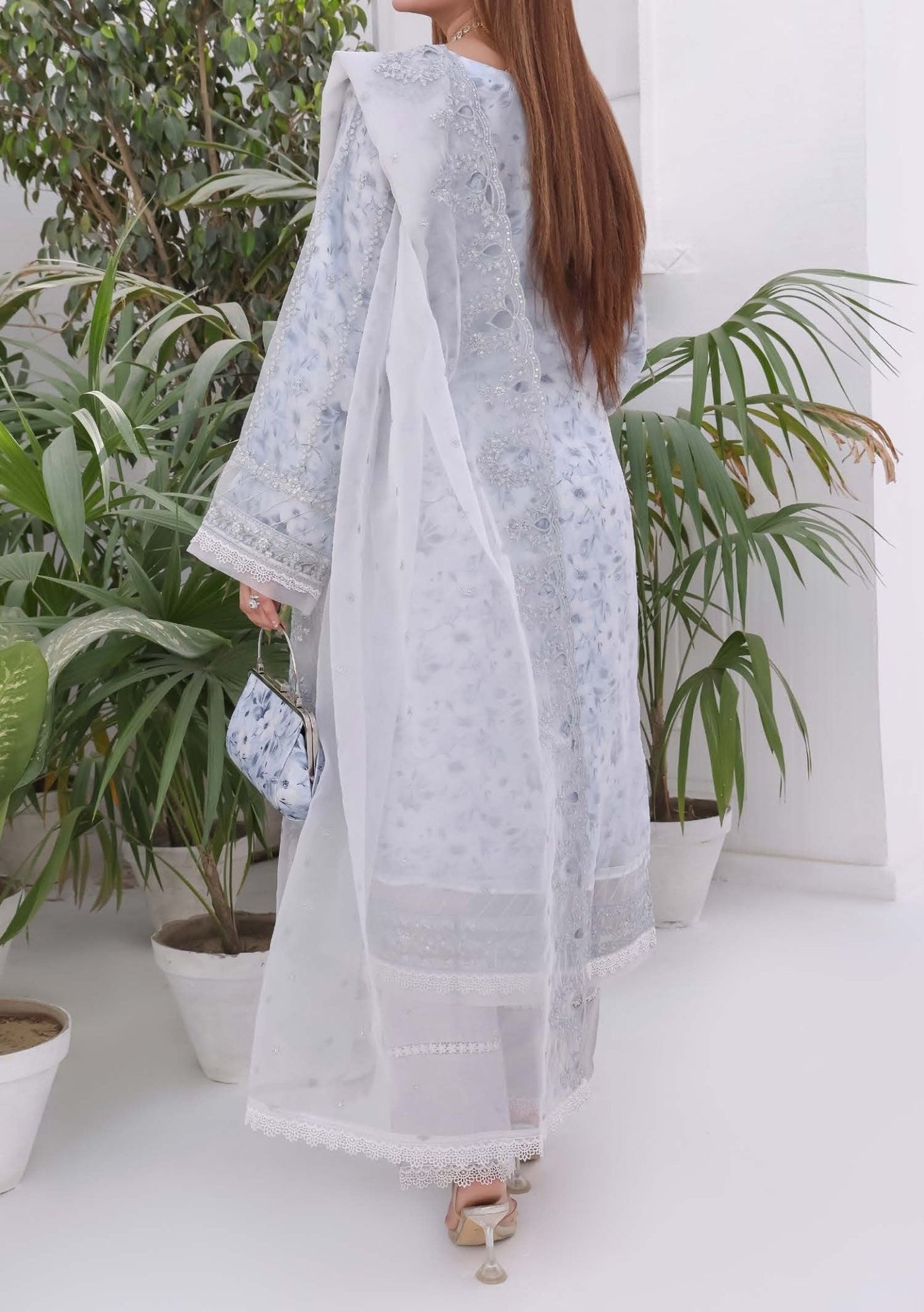 Bint E Noor Nafisa Embroidered Organza Dress - db28965