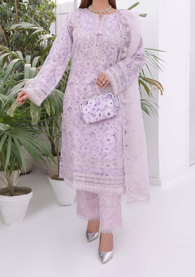 Bint E Noor Nafisa Embroidered Organza Dress - db28964