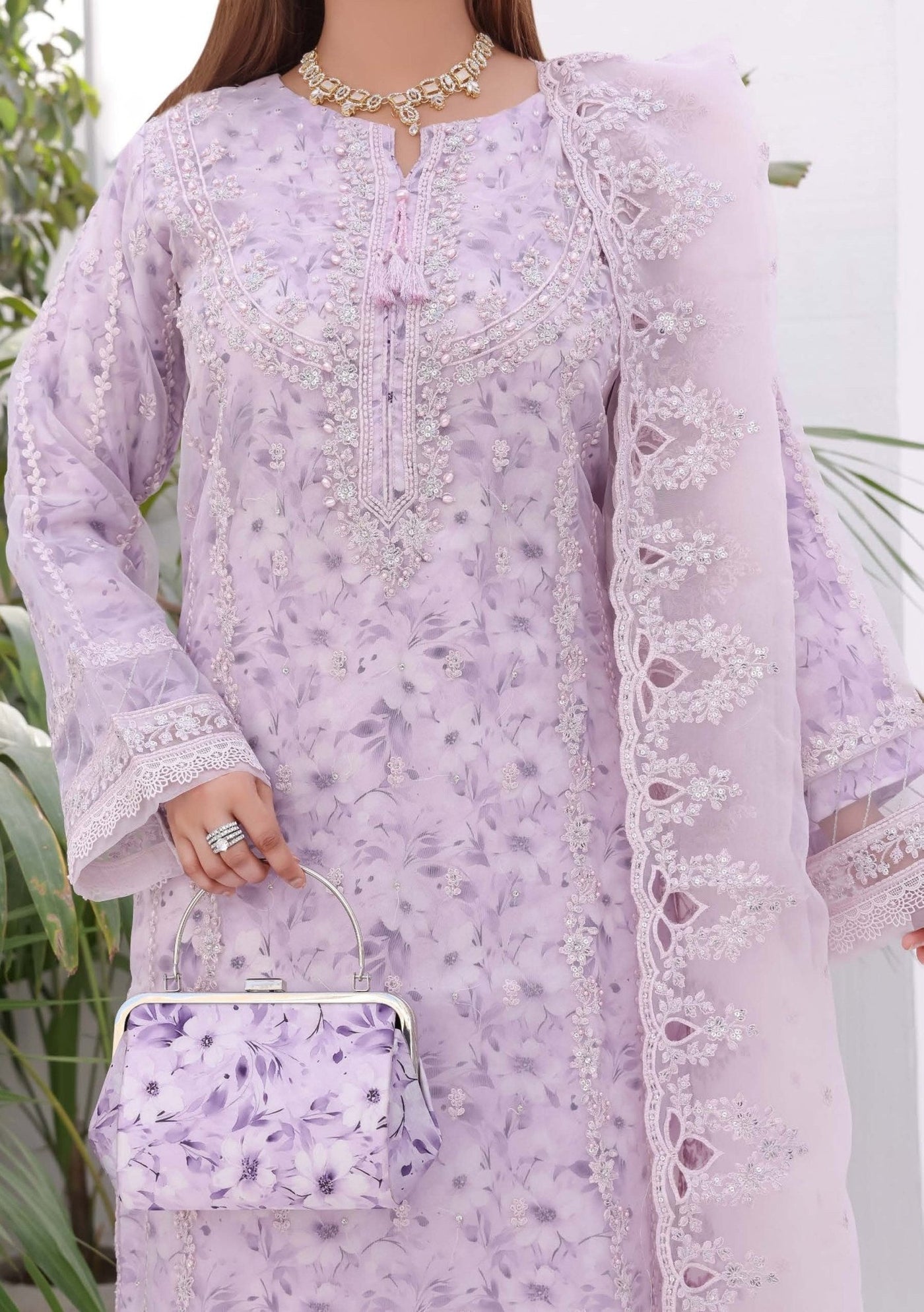 Bint E Noor Nafisa Embroidered Organza Dress - db28964