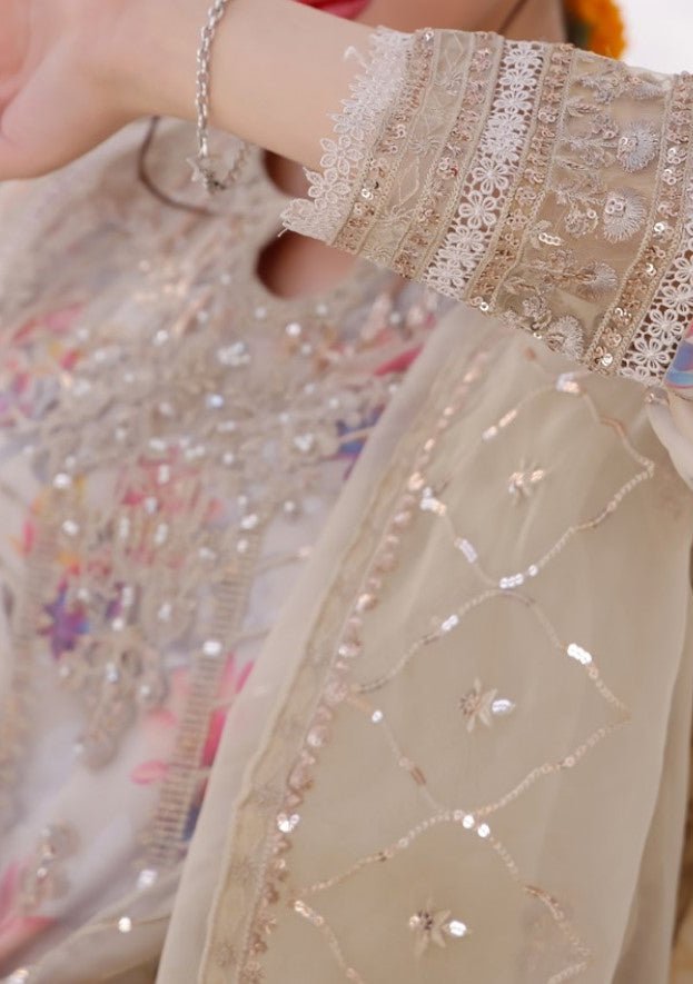 Bint E Noor Organza Dress With Accessories - db29151