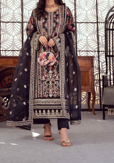Bint E Noor Organza Dress With Accessories - db29155