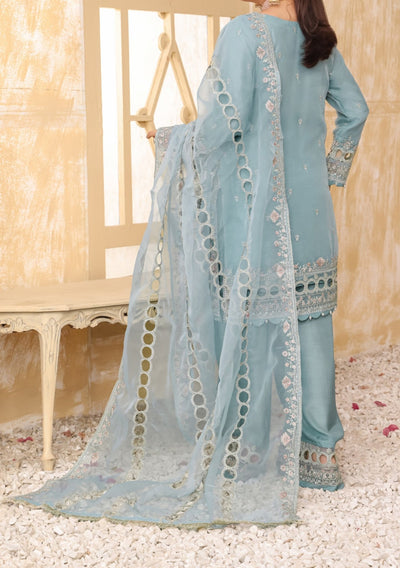 Bint - E - Noor Rania Embroidered Organza Dress - db29661