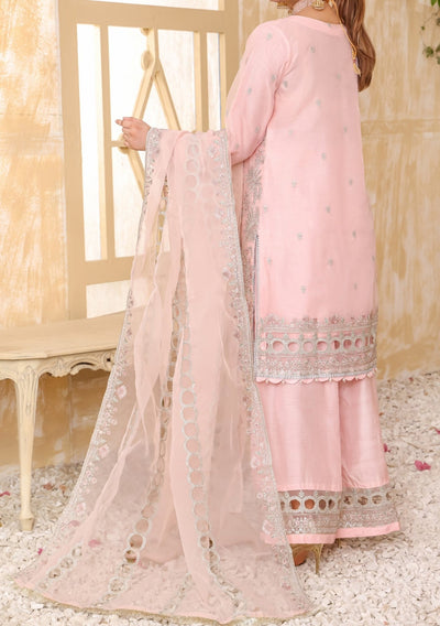 Bint - E - Noor Rania Embroidered Organza Dress - db29660
