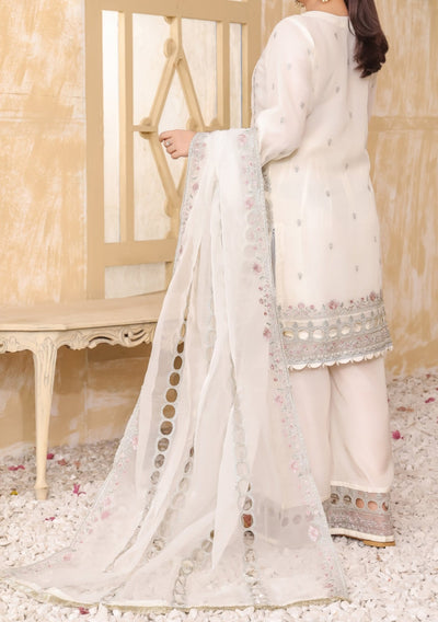 Bint - E - Noor Rania Embroidered Organza Dress - db29662