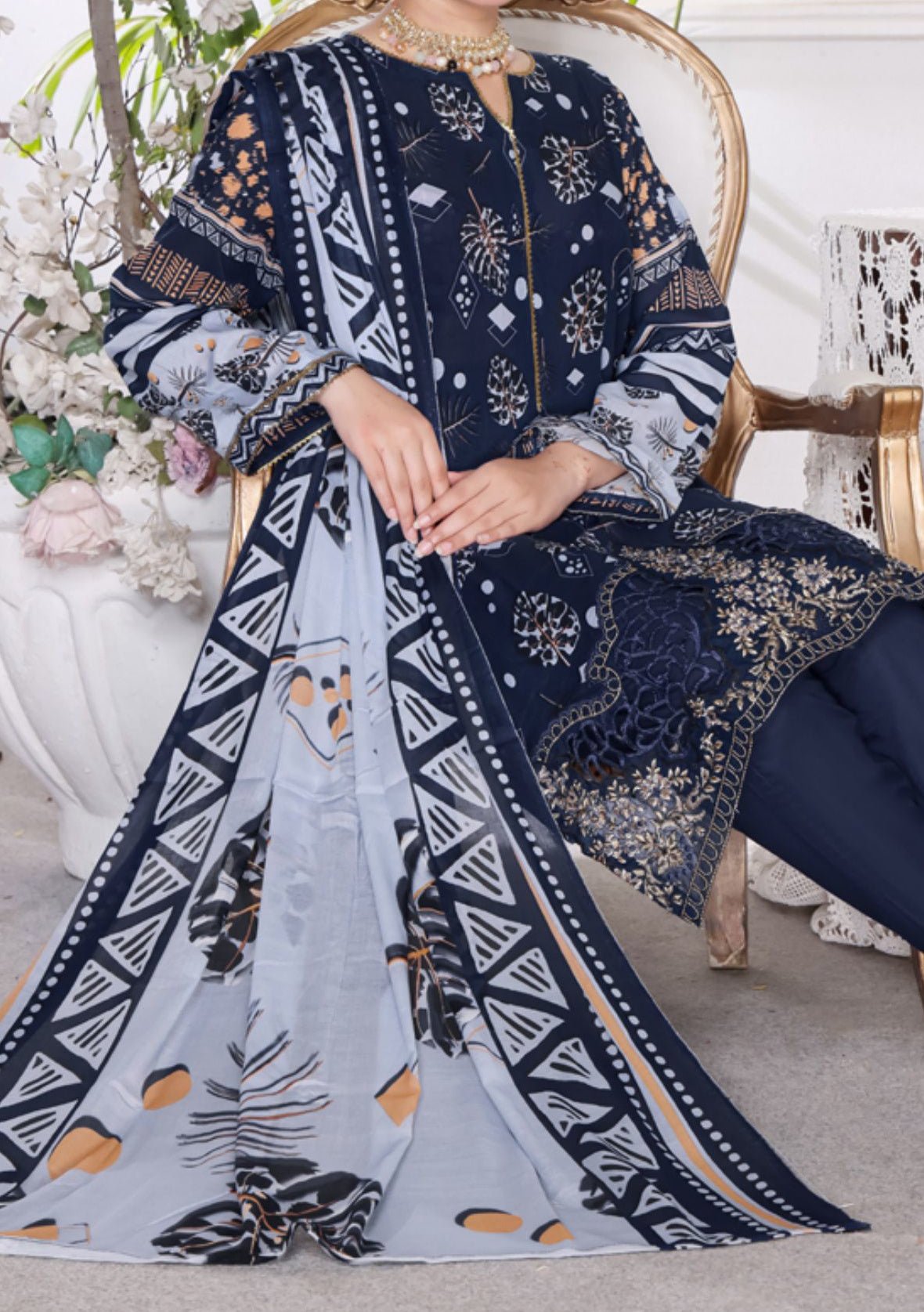 Dilkash Ready Made Embroidered Printed Lawn Dress - db26629