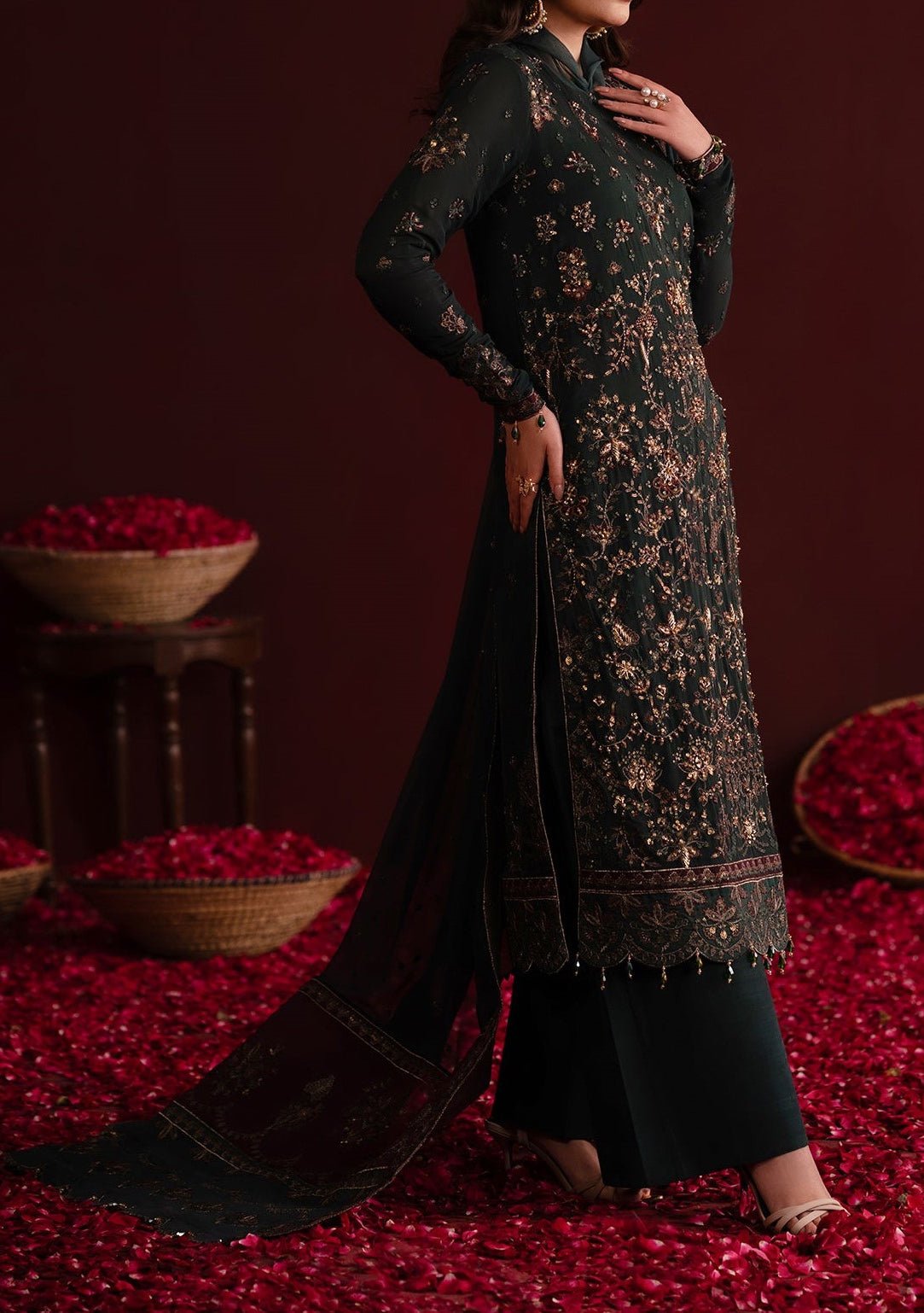 Emaan Adeel Nooresha Luxury Chiffon Dress - db28319