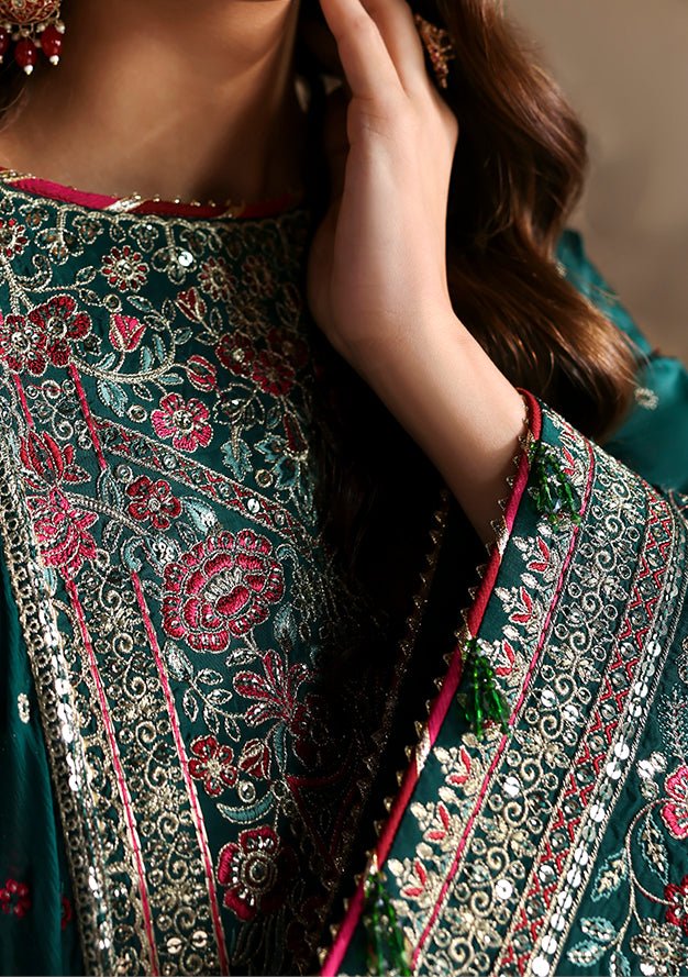 Emaan Adeel Pakistani Luxury Silk Dress - db30354