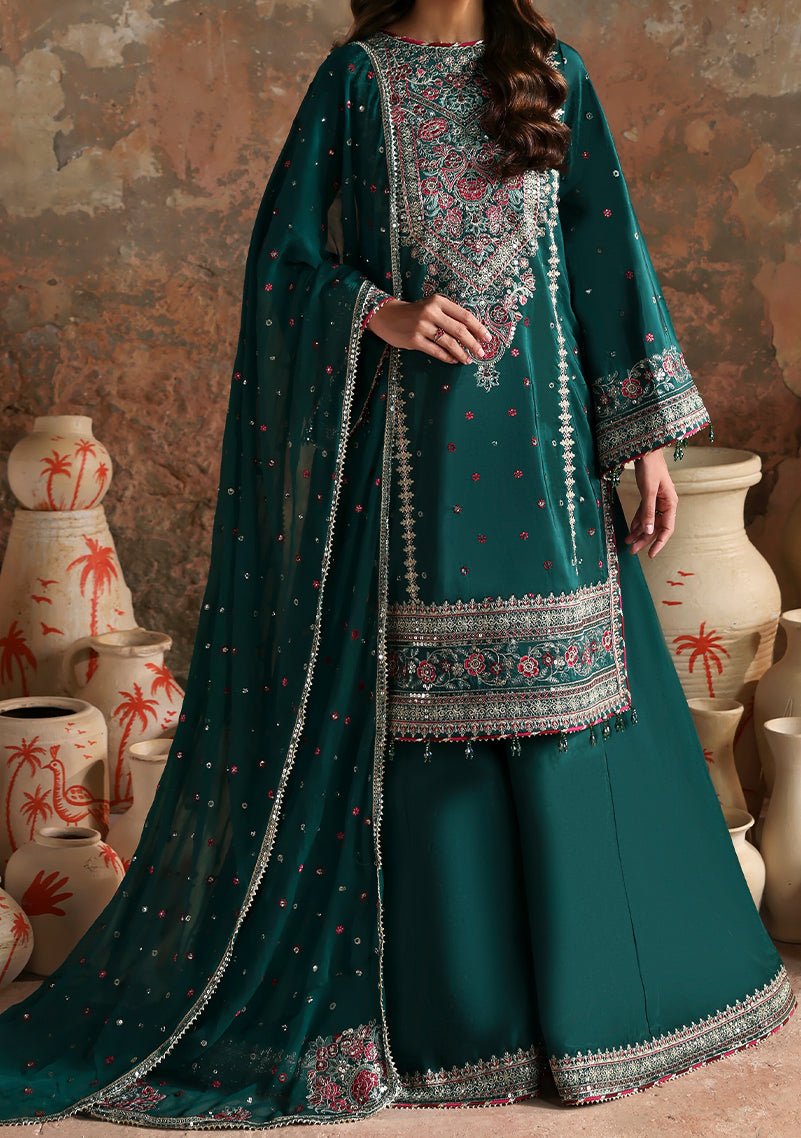 Emaan Adeel Pakistani Luxury Silk Dress - db30354