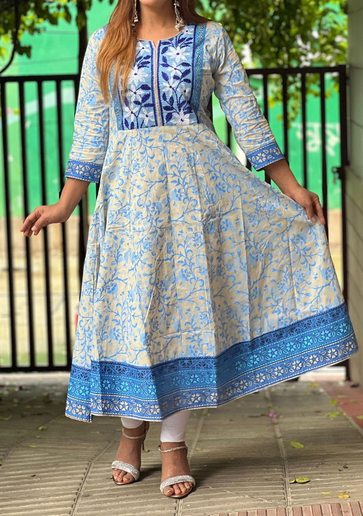 Embroidered 1 Piece Cotton Gown - db29703