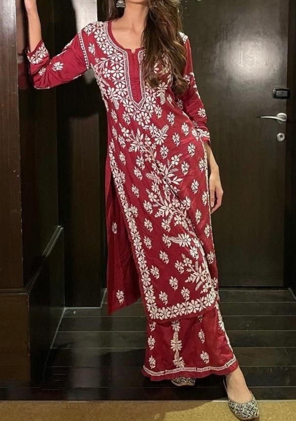 Embroidered Lucknowi Designer 2 Pieces Co - Ords - db29630