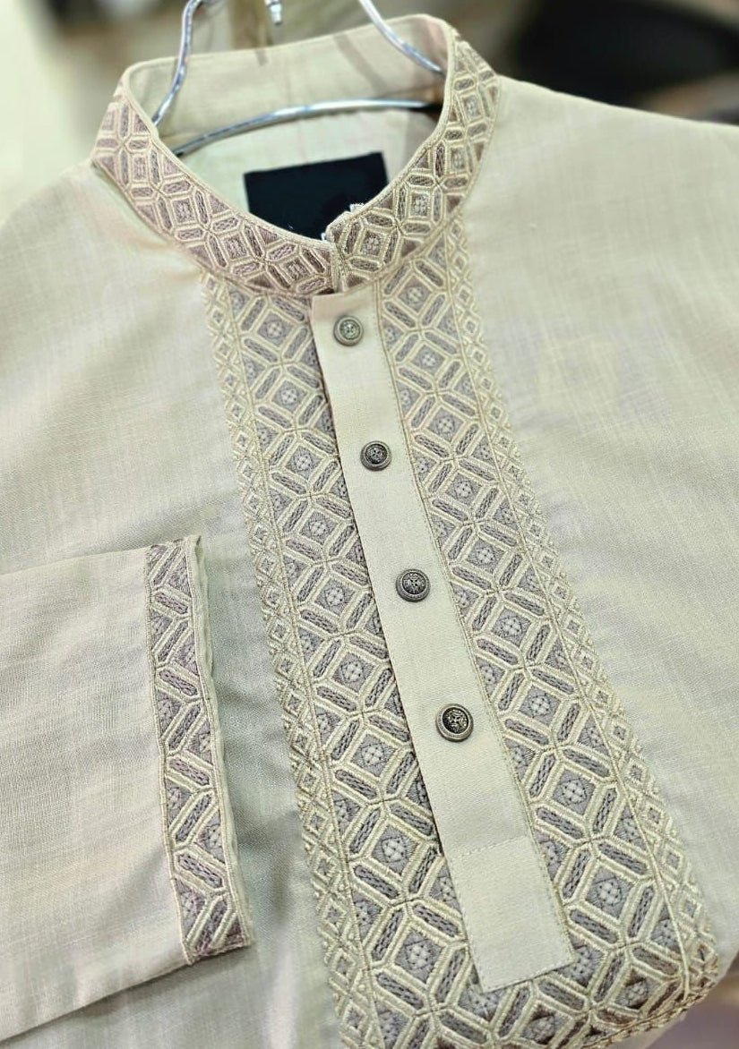 Embroidered Mixed Cotton Punjabi - db2856