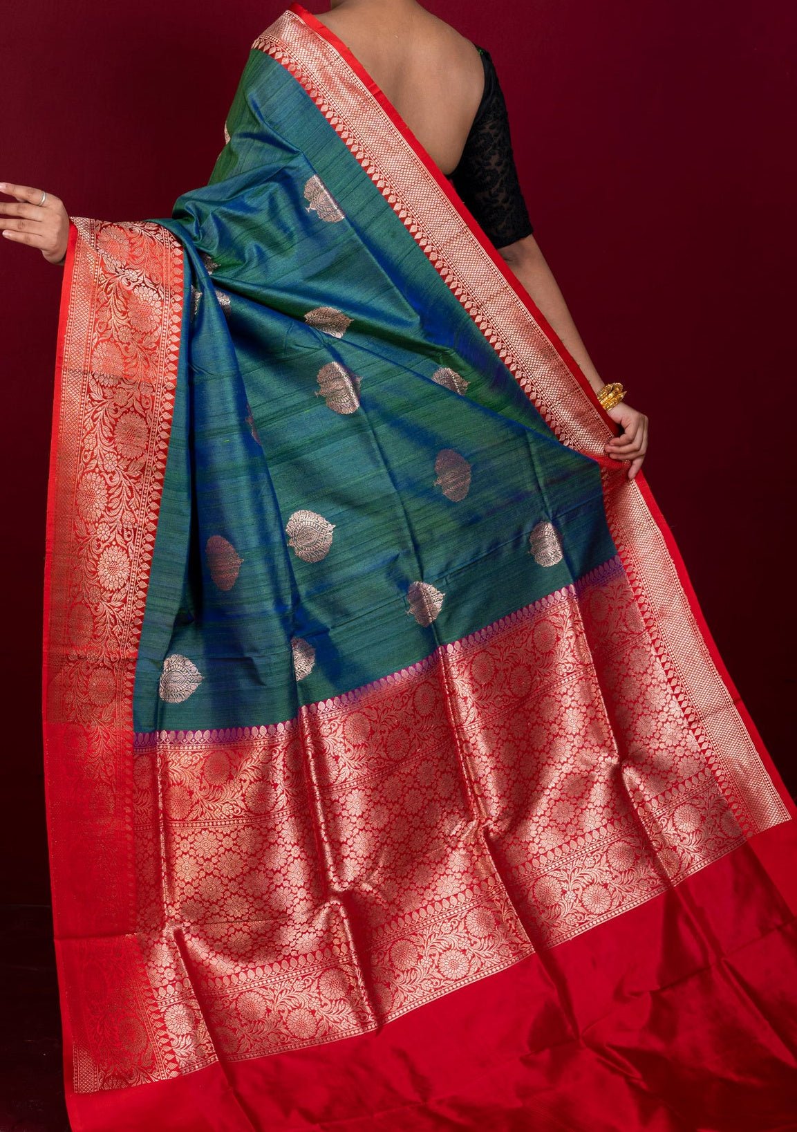 Exclusive Handwoven Tussar Banarasi Silk Saree - db27343