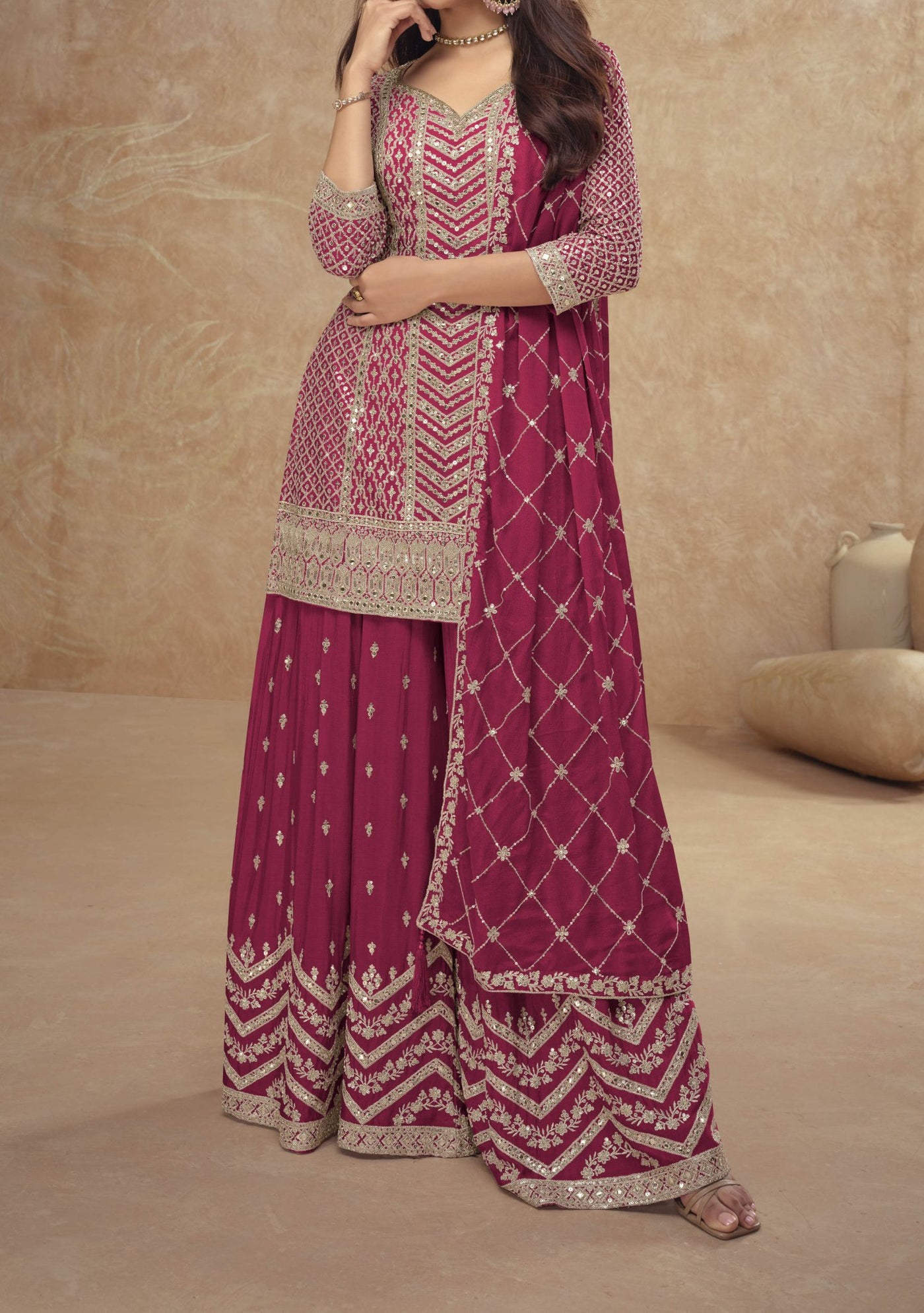 Gulkayra Palak Party Wear Palazzo Suit - db27994