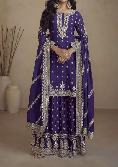Gulkayra Sadaf Party Wear Palazzo Suit - db29145