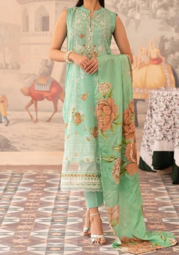 Gulljee Morja Ready Made Embroidered Lawn Dress - db25758