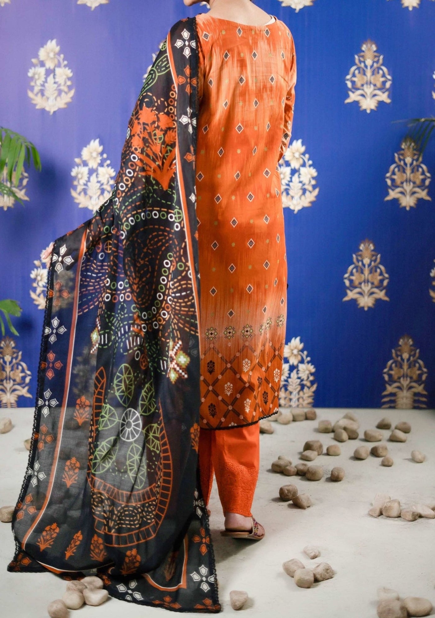 Gulljee Naqsh Ready Made Embroidered Printed Lawn - db26367